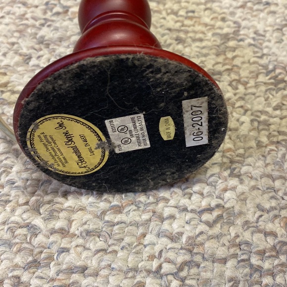 Burgundy Country Lamp - Picture 5 of 6